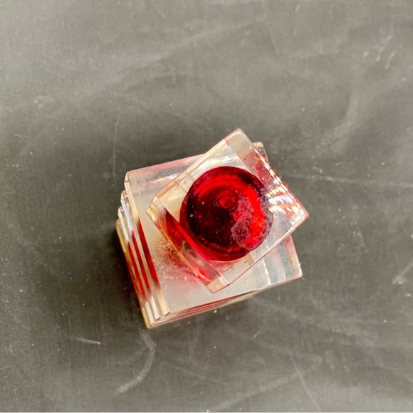 Vintage Lucite/Acrylic Red Perfume Bottle - Picture 9 of 12